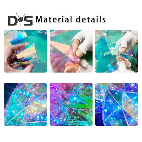 Weihnachtsgeschenkbox mit Kupferdrahtlampe, Blumenbanddekor, transparent, batteriebetrieben oder per USB aufladbar, Glitzereffekt, Nachtlicht, Home-Party-Dekor