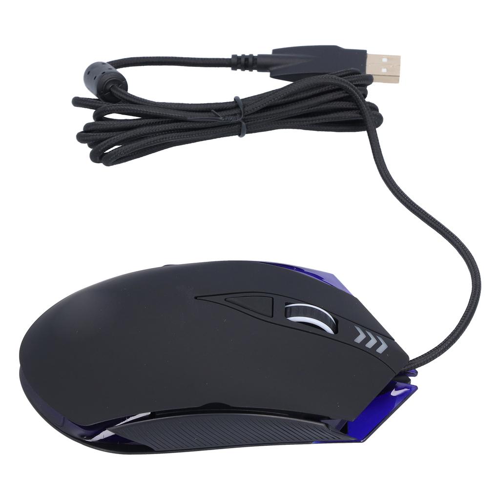 Gaming-Maus USB Tragbar Atmendes Licht 4 DPI Einstellbar Ergonomische Computer-Mäuse für PC Laptop
