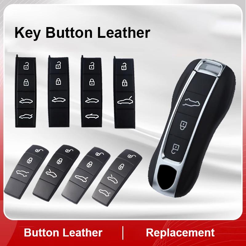 For Porsche Panamera Cayenne Macan Taycan Boxster 718 911 Car Key Case Rubber Pad Remote Control Fob Silicone Key Button Replace