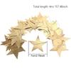 1PC 7cm/2.76inch Shining Star Paper Drop Garland Banner Gold Silver Bunting Banner For Shower Room Wedding Hanging Decoration