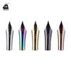 26 Universal Fountain Pen Nib Set: Dazzling EF Titanium, Black F, Gold M, Small Hooked, and Calligraphy Bent Nibs.