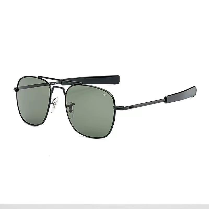 Men's Aviator UV Protection Metal Glass Lens Sunglasses for Driving and Fishing