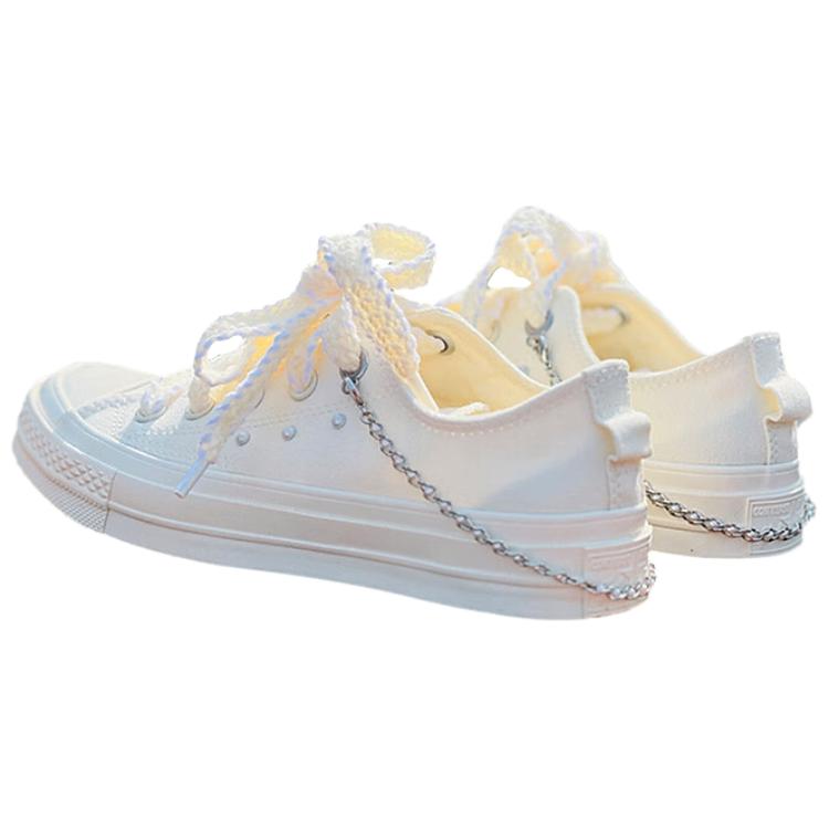 Converse Chuck Taylor Soft Comfortable Non-Slip Durable Low-Top Skate Shoes Unisex Sneakers White A11971C