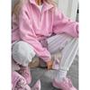 Autumn Winter New Women Casual Outerwear Top French Minimalist Loose Fit Fashion Sports Sweatshirt Solid Color