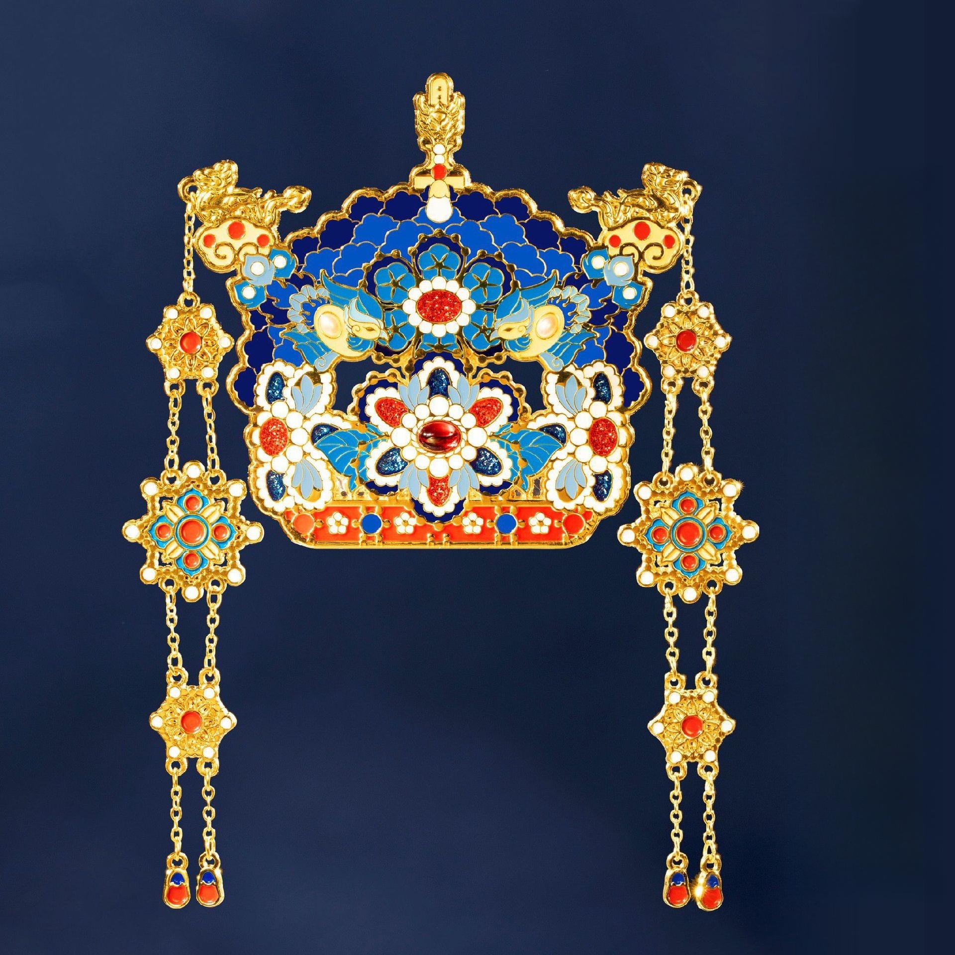 

Национальный музей Китая Феникс Корона Императрицы AR Магниты на холодильник Металлическая наклейка Китайский стиль Креативные украшения для дома Подарки