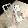Diamond Clear Magnetic Phone Case for Samsung Galaxy S23 S24 S25 Ultra  A56  A55 A35 A15 5G Transparent Glitter Bling Hard Cover