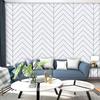 HaoHome White and Black Geometric Contact Paper Black Stripes Peel and Stick Wallpaper Modern Removable Self Adhesive Wall Paper