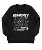 BEMIGHTY Drawing Cat Oversized Premium Double-Sided Sweatshirt [Melan Grey] (B Type)