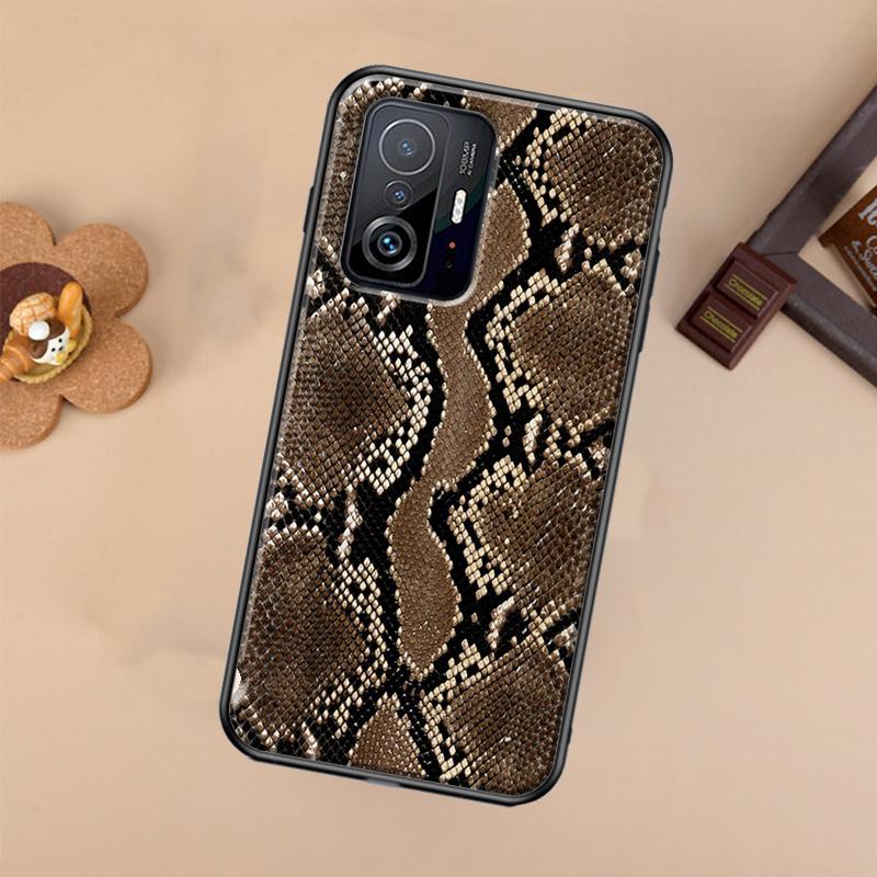 Snake Skin Case For Xiaomi POCO X7 X6 X5 X3 Pro F3 F5 F6 M6 Pro 13 14 Ultra 11T 12T 13T 14T Pro Cover