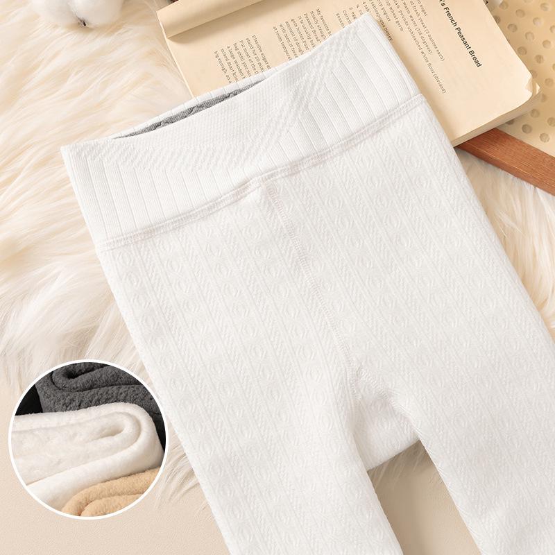 

Девичьи осенне-зимние утепленные вельветовые леггинсы крупной вязки с защитой талии 2XL / Height 135-150cm