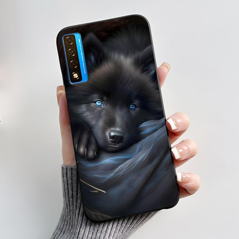 Case For TCL 20S 20L 20L+ 20 Pro 5G Luxury Cute Love Rabbit Funny Black Soft Silicone Phone Case For TCL20 20Pro 5G Back Cover