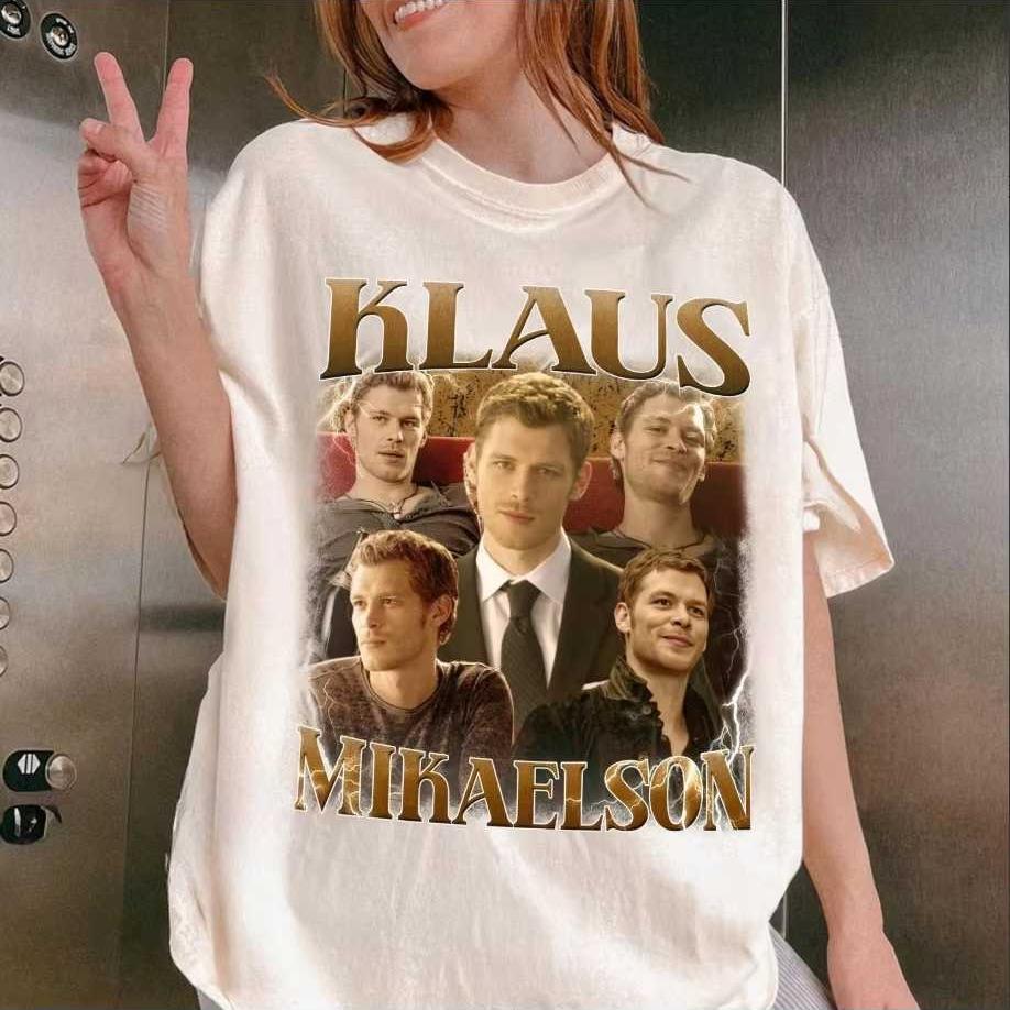 Klaus Mikaelson Pattern Printed T-shirt for Women's TV Drama Top Spring_Summer Cotton Short Sleeve Casual Clothing