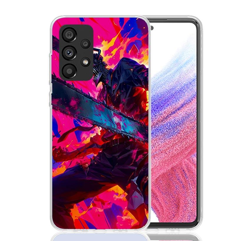C-Chainsaw Mans Denji Phone Case For Samsung Galaxy A52 A32 A22 A12 A02S A50S A30S A51 A31 AA71 Note 20 Ultra 10 S10 Plus Galaxy