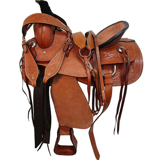 Premium Leather Western Roping Ranch Horse Saddle 12 Inch