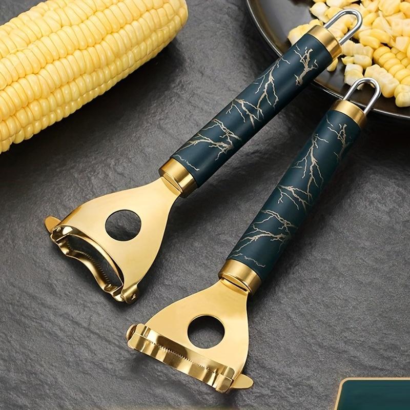 Kitchen Stainless Steel Manual Corn Thresher1-2Personal Creative Peeler Household Vegetable and Fruit Tool Magic Device