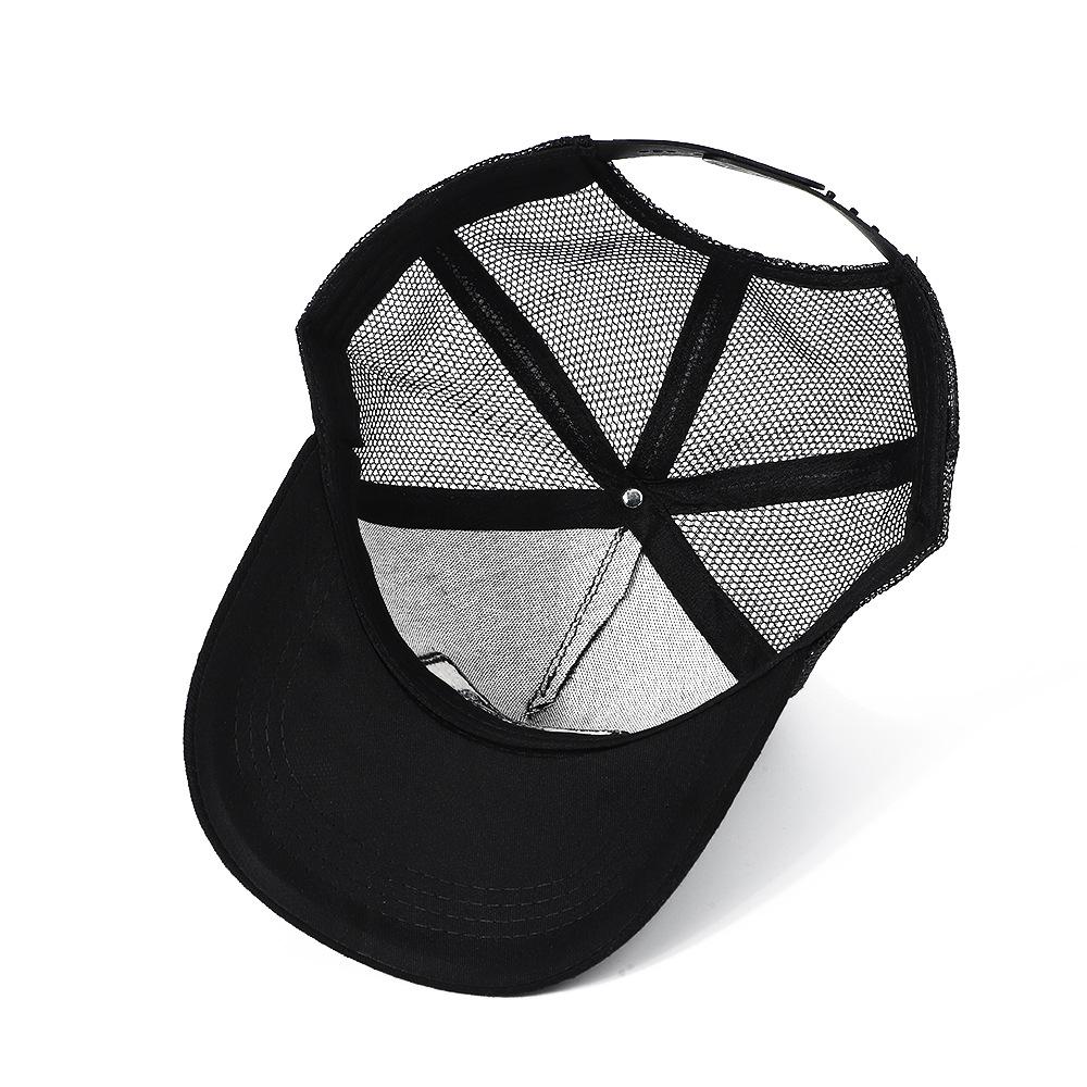 Animal Wolf Embroidered Baseball Cap Outdoor Mesh Cap Summer Shading Breathable Mesh Hat