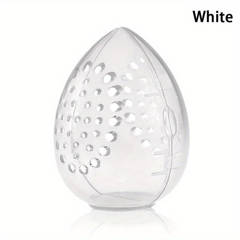 

Коробка в форме яйца, подставка для косметических спонжей, пластиковая портативная дышащая пустая подставка для хранения и демонстрации. белый