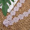 Exquisite Embroidered Flowers Organza Lace Handmade Clothes Skirts Hats Home Textiles Decorations Patches Applique Accessories