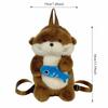 Cute Otter Holding Fish Plush Backpacks Kawaii Girls Trendy Single-Shoulder Bag Adorable Casual Student Bag For Girlfriend Gift