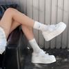 Modne Damskie Białe Buty Casualowe 2025 Nowa Wiosna Jesień Oddychające Wygodne Buty Mary Jane Moda Luksus Zwiększające Wysokość Płaskie