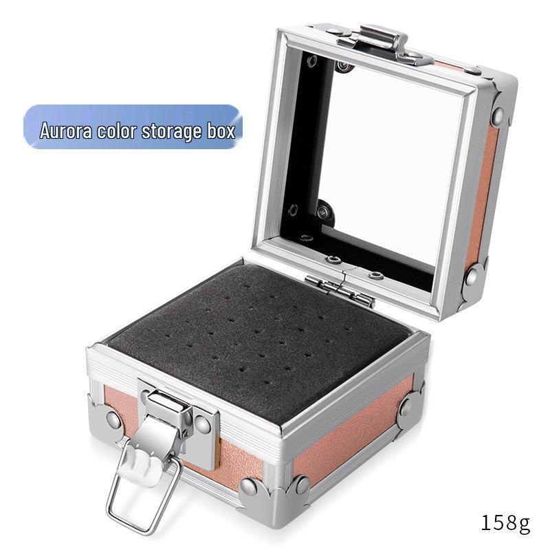 Multi-Hole Grinding Head Storage Box with Transparent Lids for Power Tool Accessories
