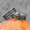 Retro Viking Ring Stainless Steel Men Punk Jewelry Simple Amulet Gift for Boyfriend Biker Creative Viking Character