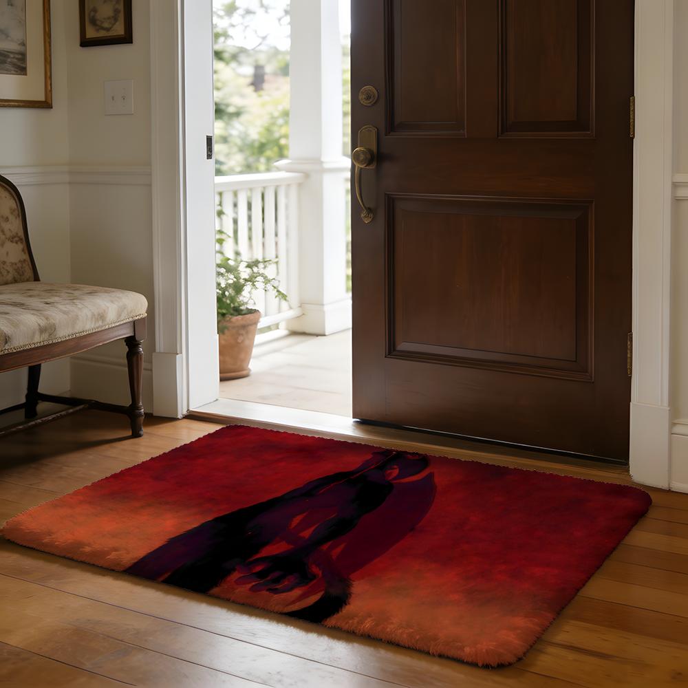 Floor Mat Soft Flannel Rug Non Slip Absorbent Mat for Bathroom Bedroom Home Decor Anime D Devilman C Crybaby