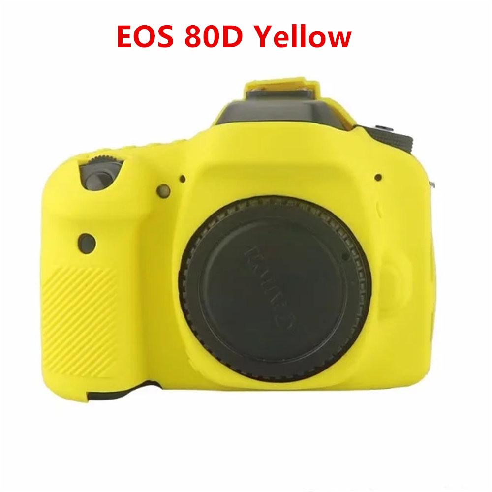 Soft Silicone Armor Camera Body Case For Canon EOS 750D 80D 800D 850D 1300D 1500D 200D 200D II Protective Skin Cover