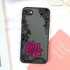 Lace flower pattern Frosted Transparent Hard Back Phone Casing Soft Silicone Edge Full Cover Case for iPhone 16 17 Samsung A16 A53 Redmi 10C 12 Note13