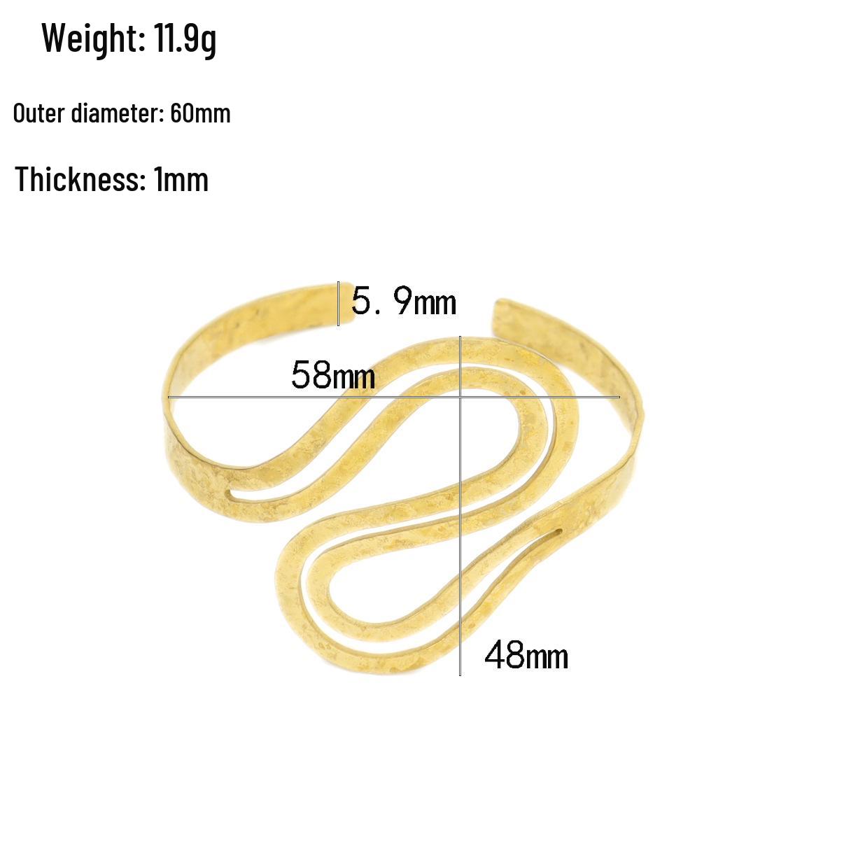 Personalized Double-Layer S-Shaped Hollow Snake-Style Women s Hammered Bracelet