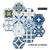 Nordic Self-Adhesive Floor Sticker, Baroque Waterproof Hexagonal Wall Sticker, Bathroom Non-Slip And Wear-Resistant Floor Tile Sticker