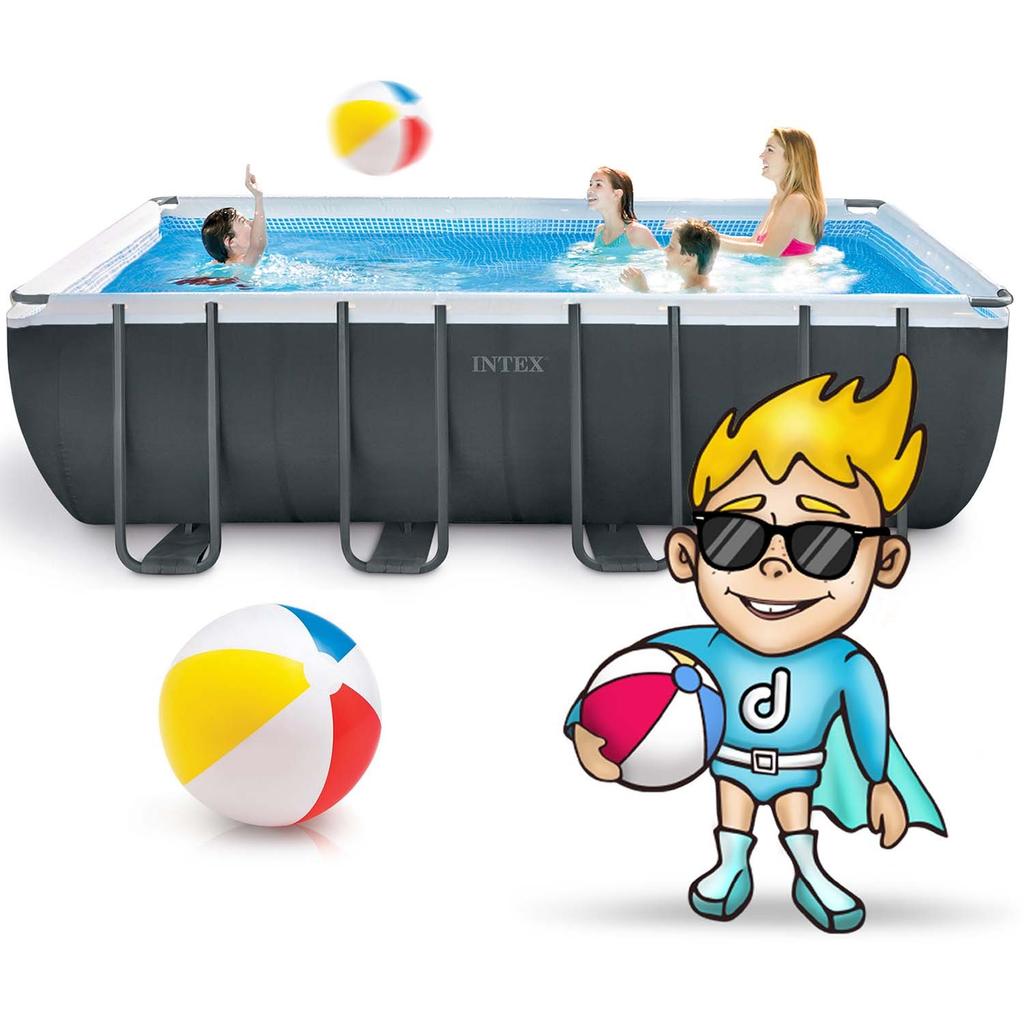 Frame Garden Pool 549 X 274 X 132 Cm 21-In-1 Intex 26356 + Free Scooter