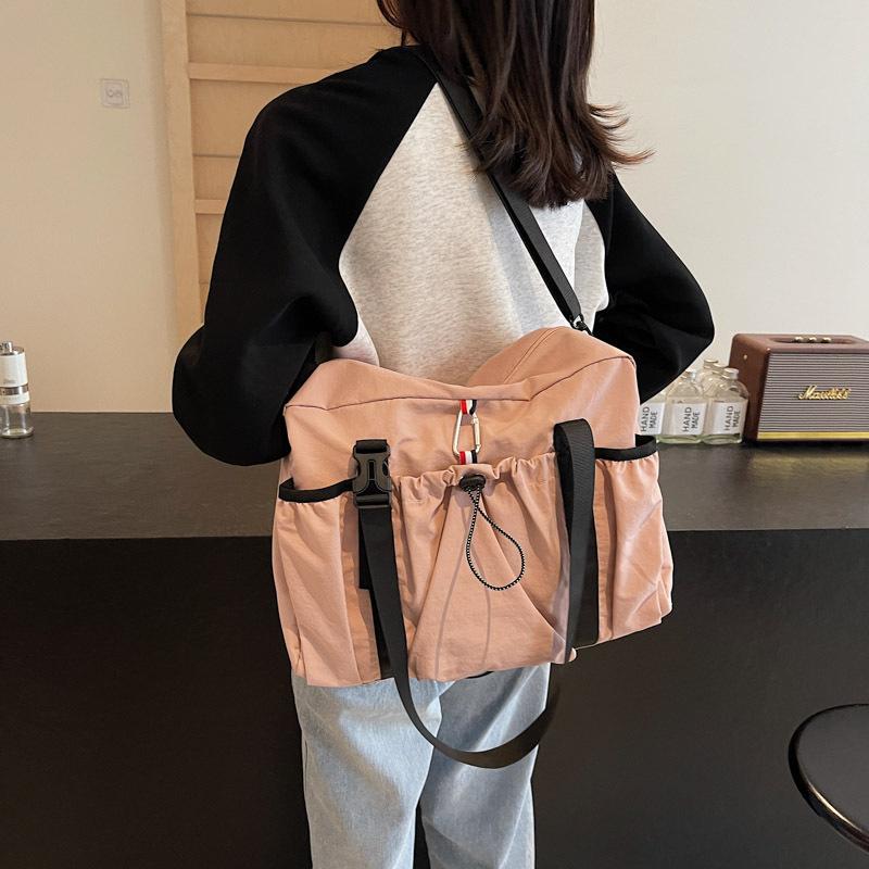 

Оптовые Повседневные Холщовые Женские Сумки Большой Вместимости Для Коротких Поездок Простая Сумка-Тоут для Поездок на Работу На Плечо Под Мышку Сумка Кроссбоди 37*15*27 розовый