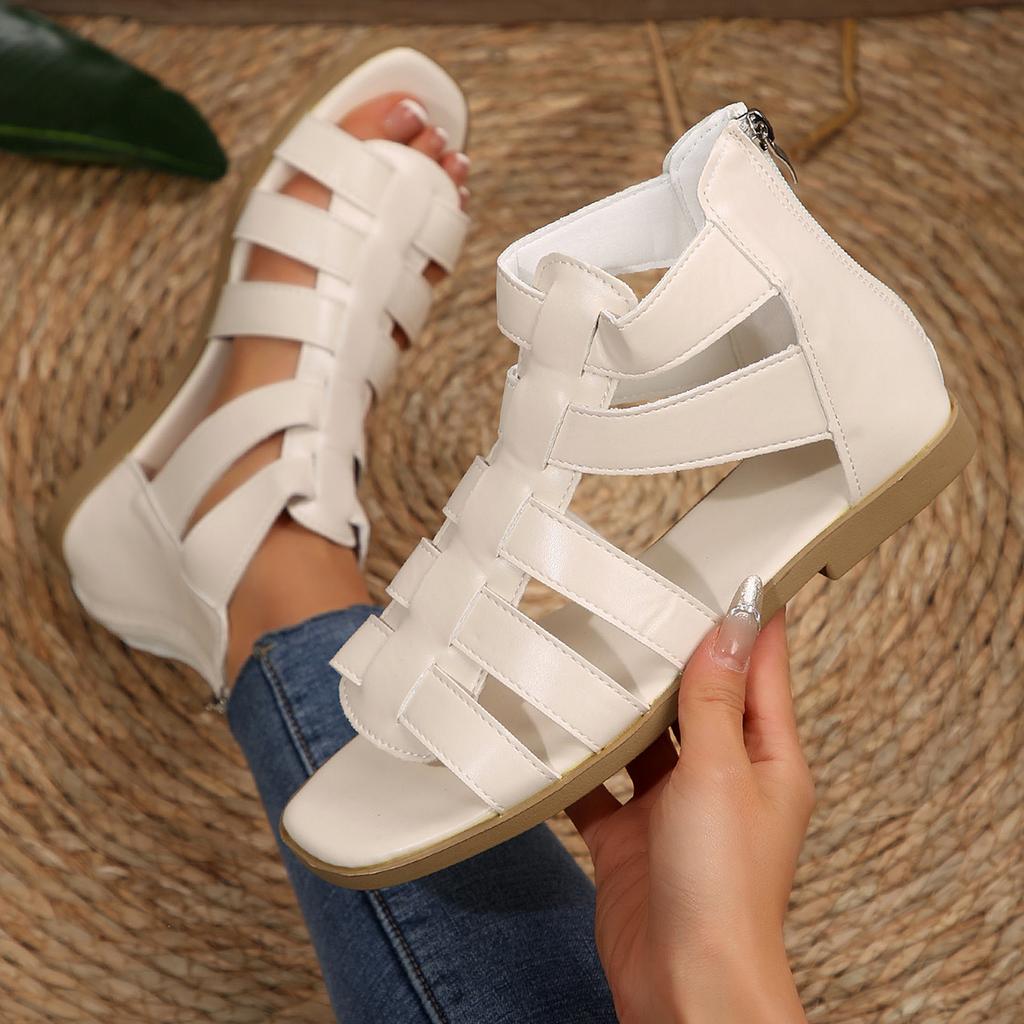 Fashion Women Sandals 2025 New Summer Elegant Shoes for Woman Low Heels Flat Casual Luxury Gladiator Sandals Women Sandalias De Mujer