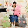 Adorable Plush Rabbit Pillow Doll Cute Bunny Stuffed Toy For Childrens Gifts