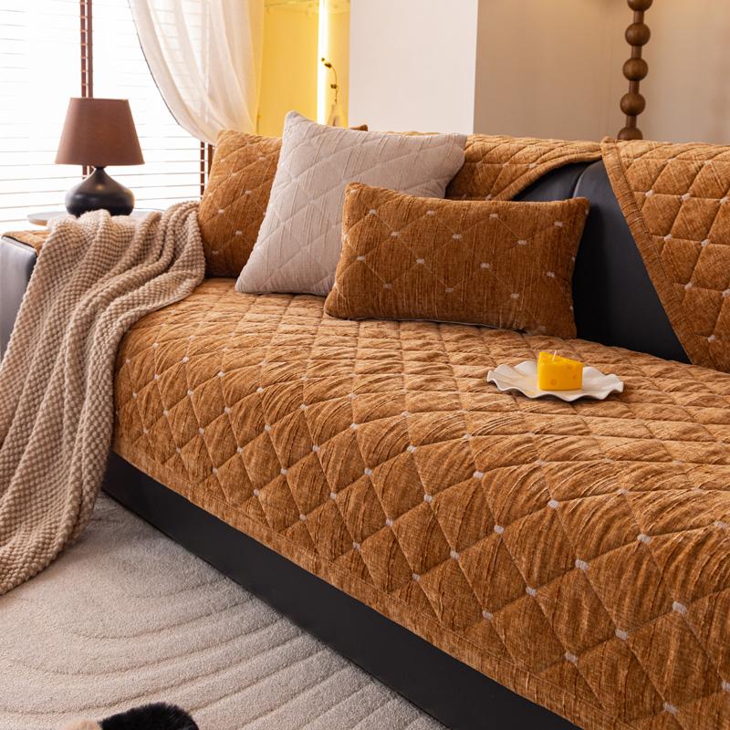 

1 шт. - Универсальная подушка для дивана на четыре сезона, с легким роскошным и высококлассным ощущением, противоскользящая подушка для дивана на осень и зиму 70x70cm дубильная кора