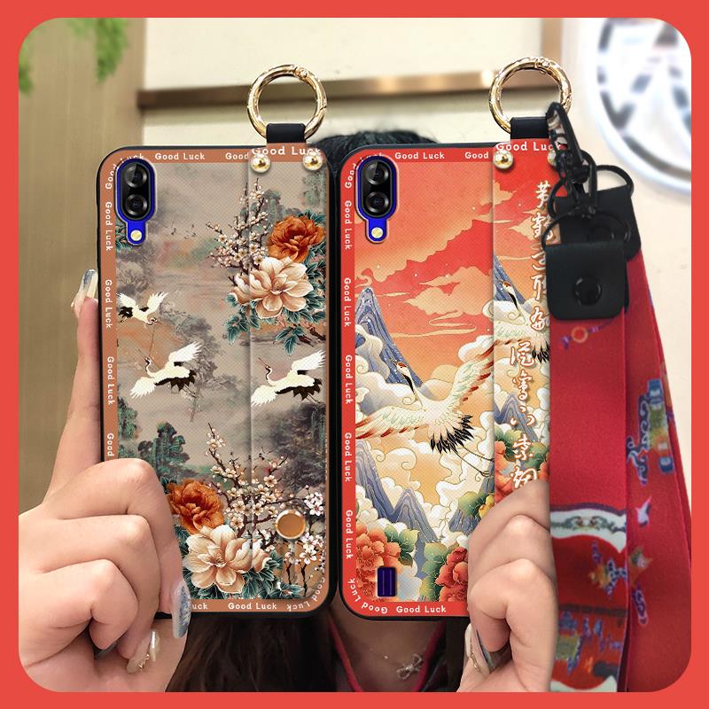 Kickstand Chinese Style Phone Case For Blackview A60 Shockproof Durable Silicone Ring Back Cover Fashion Waterproof