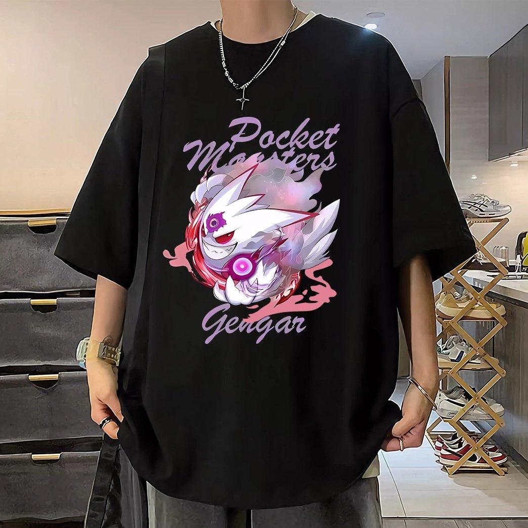 2026 Pokémon Japanese Anime Shortsleeved Tshirt for Men Summer Loose Anime Tshirt Top Clothing 4XL