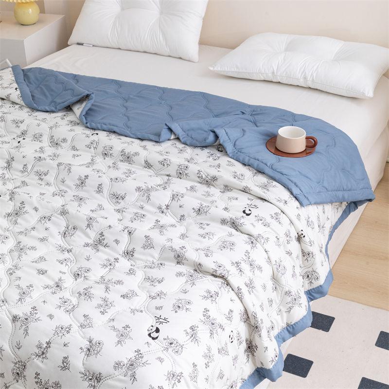 Lenjerie de pat de vară din bumbac spălat, Aparate de aer condiționat, Cadouri, Copii, Studenți, Lavabile la mașină