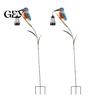 Outdoor Decorative Lanterns Solar Kingfisher Garden Stake Light, Metal Bird Yard Art with Hanging Lantern, Auto-On Automatic Dusk to Dawn Lights