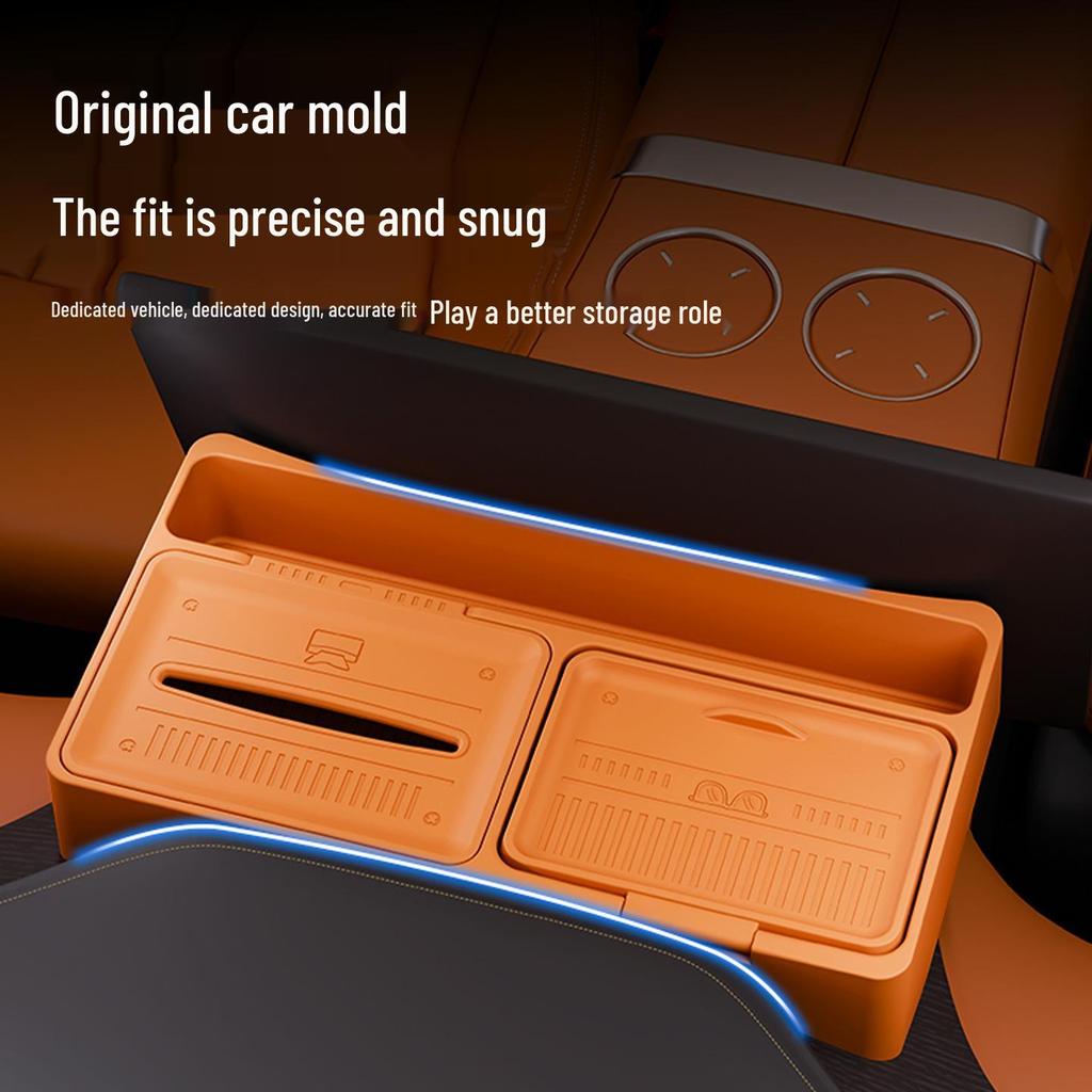 Xiaomi YU7 Car Screen Rear Organizer & Tissue Box - Fits 25 Models, Non-Slip, Anti-Fall Dashboard Storage