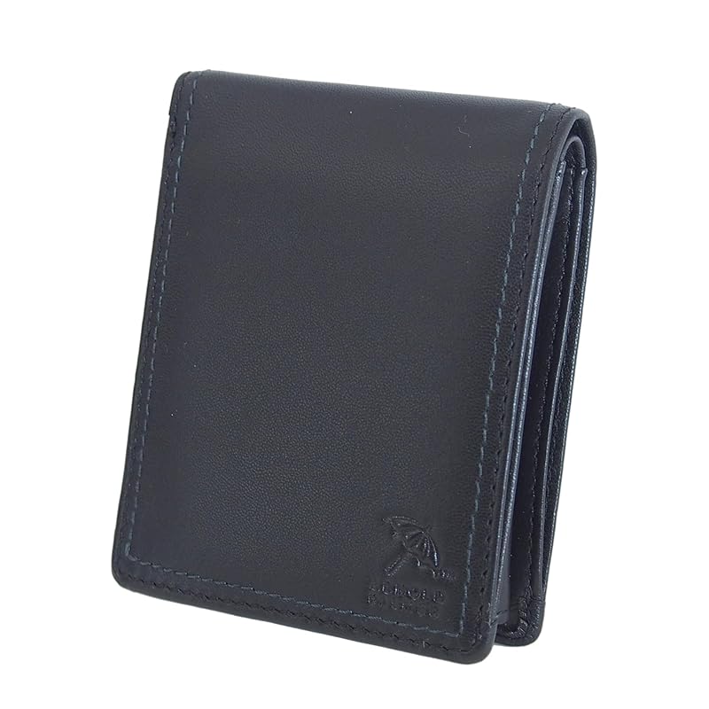

[Arnold Palmer] sheepskin leather double stitch series bifold wallet Many card pockets Made of soft and comfortable sheepskin 4AP3651 (BLACK)