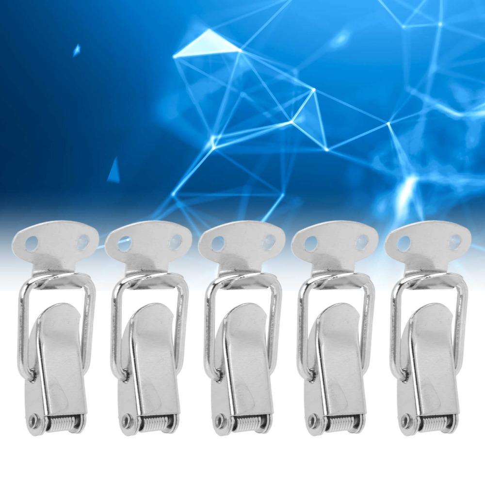 20PCS Small Size Clasp Lock Spring Loaded Duckbill Buckle Box Latch Mounting Screws Stainless Steel Chest Lock Cabinet Boxes