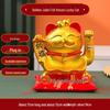 Ceramic Lucky Cat Figurine with Waving Hand – Customizable Gold Shop Gift for 2026 Opening Ceremony