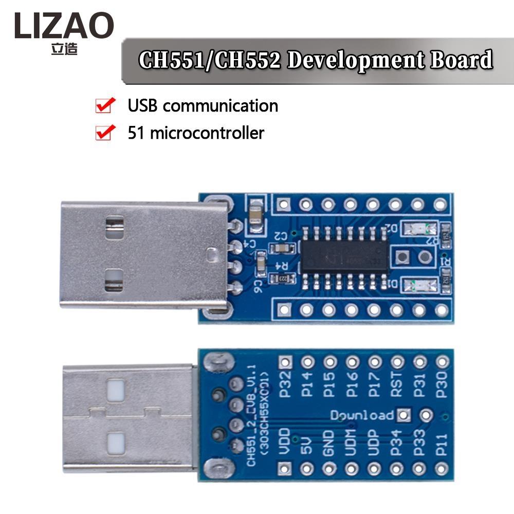 LIZAO CH552 CH551 Microcontroller Core Module USB Serial Port 51 MCU Development Board for DIY Programming Project