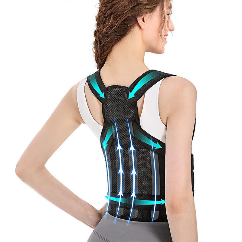 Breathable Pink Posture Corrector: Comfortable Invisible Waist and Shoulder Support for Men and Women