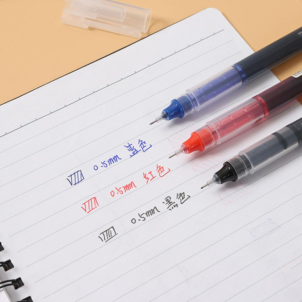 2 Stück Rollerballstift 0,5 mm Feine Spitze Schnelltrocknend Rollkugel Flüssigtintenstift für Studenten Rot