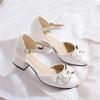 Spring and Autumn Summer Girls Sandals Children Princess High Heel Shoes With Bows For Kid Sandals High-heeled Shoes