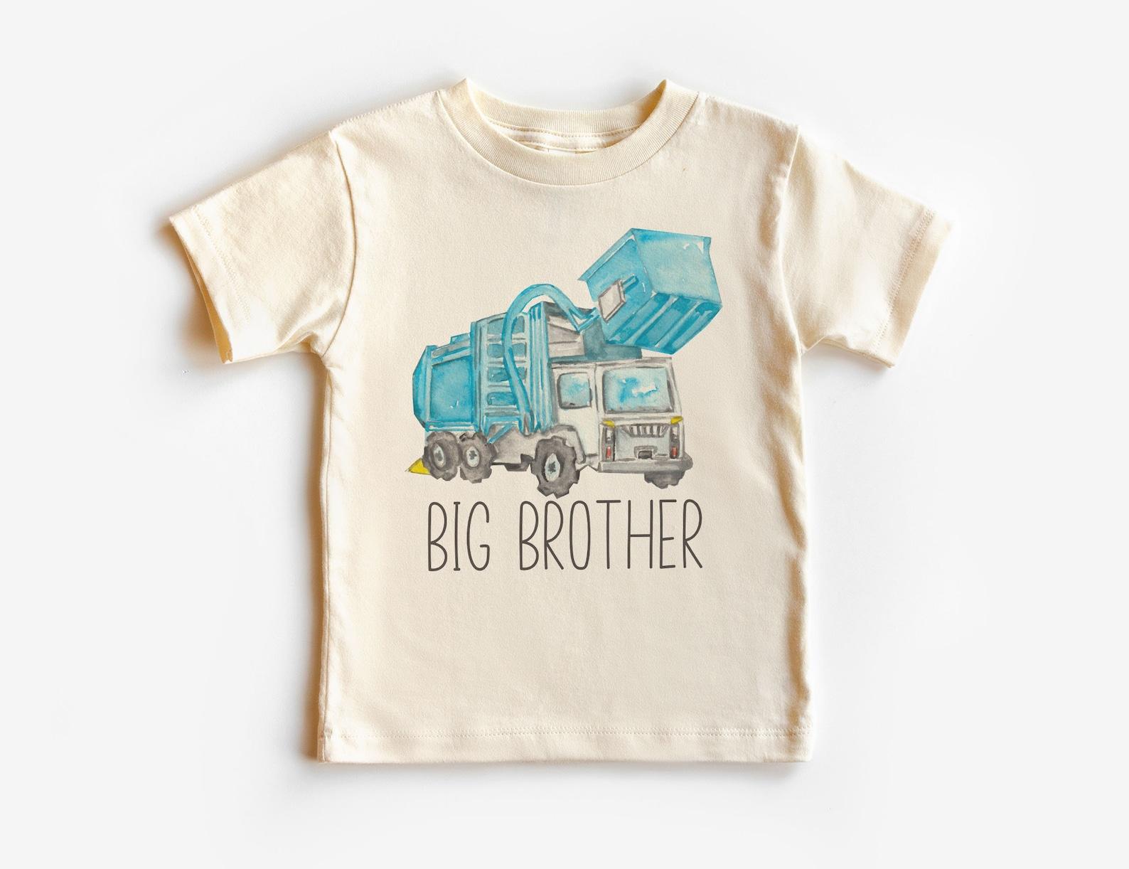 Big Brother Garbage Truck Unisex Shirt, Blue Recycle Truck Big Bro Shirt, Garbage Day, Boy Unisex Youth Kids Clothing 160