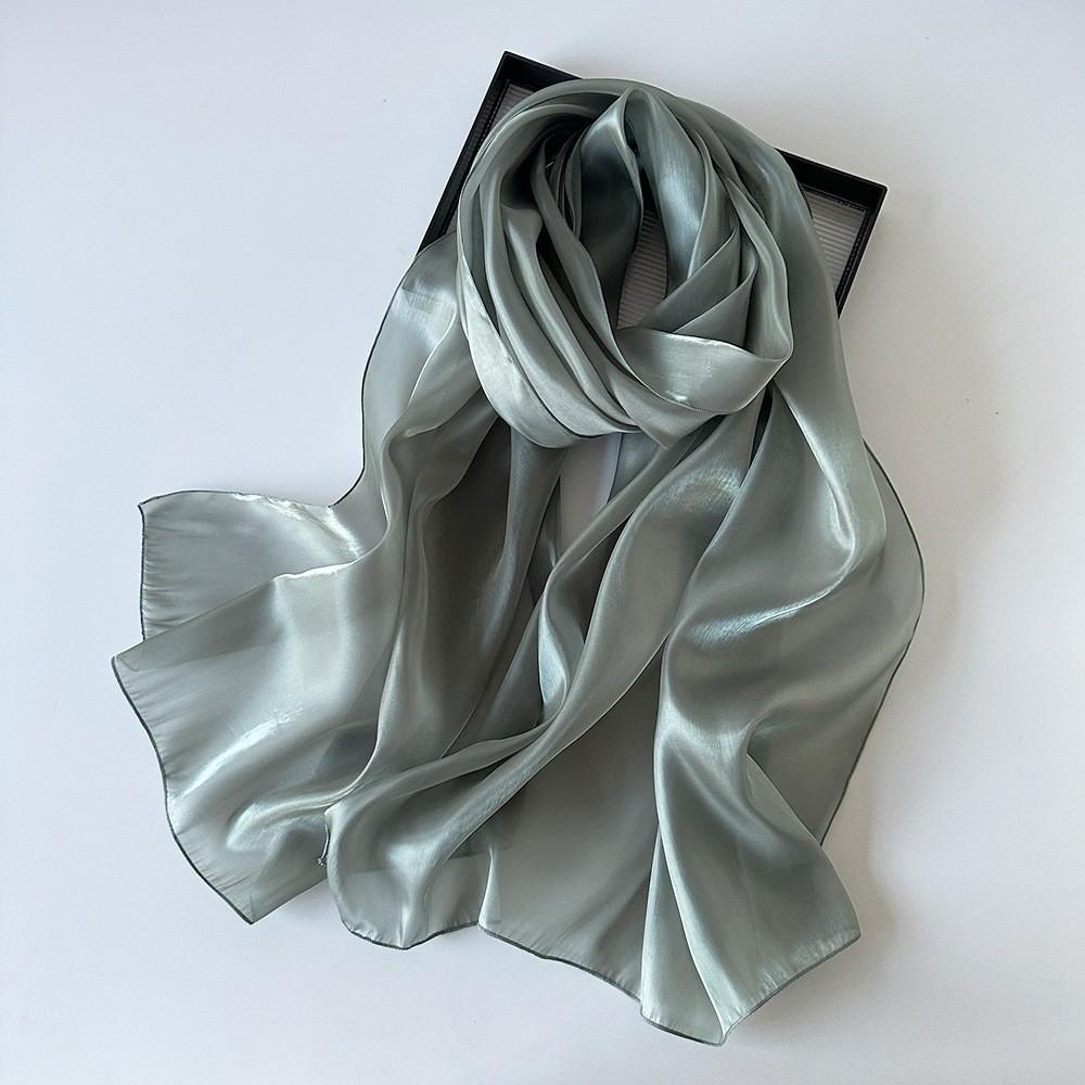 Sunscreen Chiffon Hijab Scarf Long Thin Large Shawl Sweet Smooth Silk Headscarf  Vacation